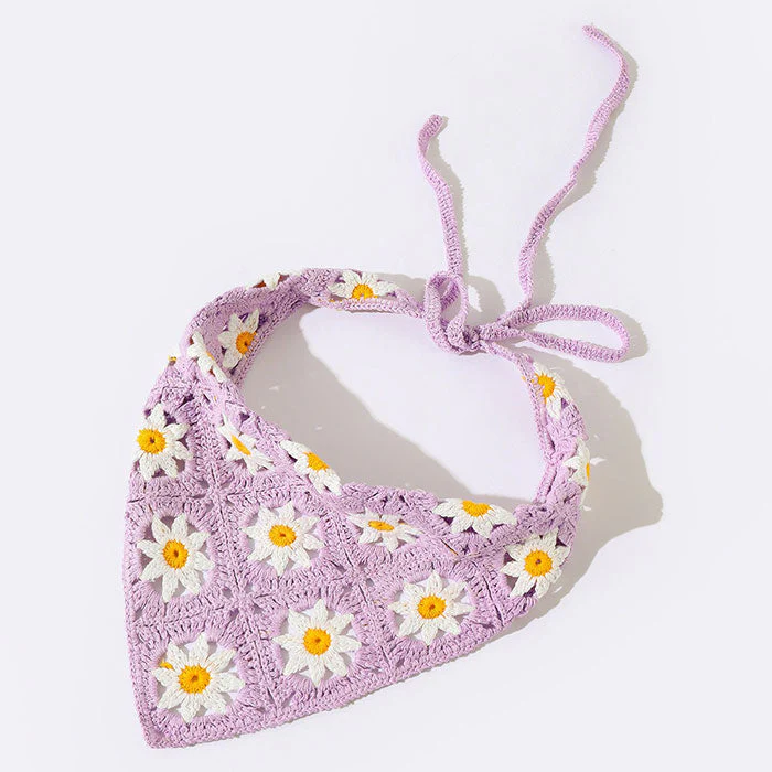 Daisy Сrochet Hair Scarf - Image 5