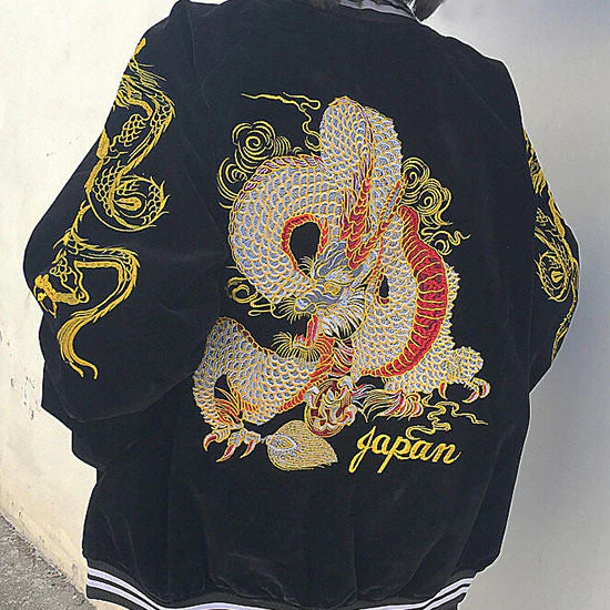 Japanese Dragon Bomber Jacket - Image 3