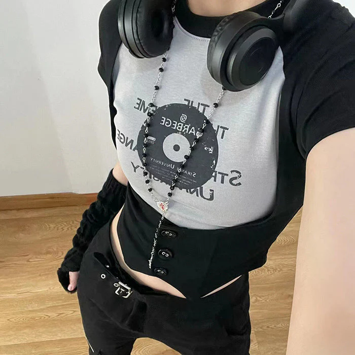 Vinyl Print Crop Top - Image 3